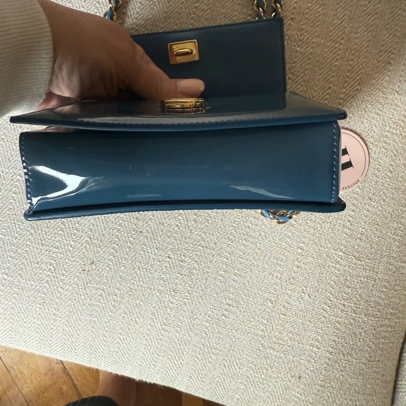 Salvatore Ferragamo Blue and Gray Crossbody Bag - Picture 4 of 10